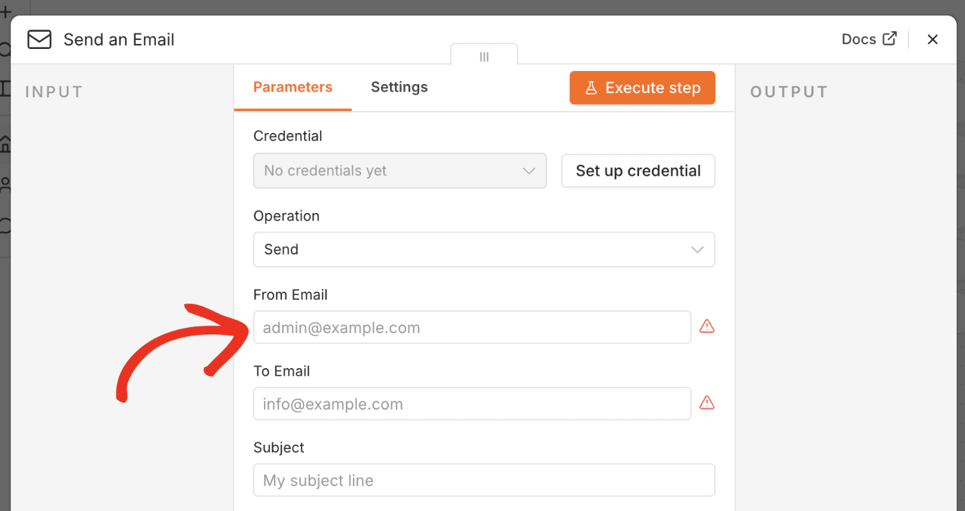 Select from email