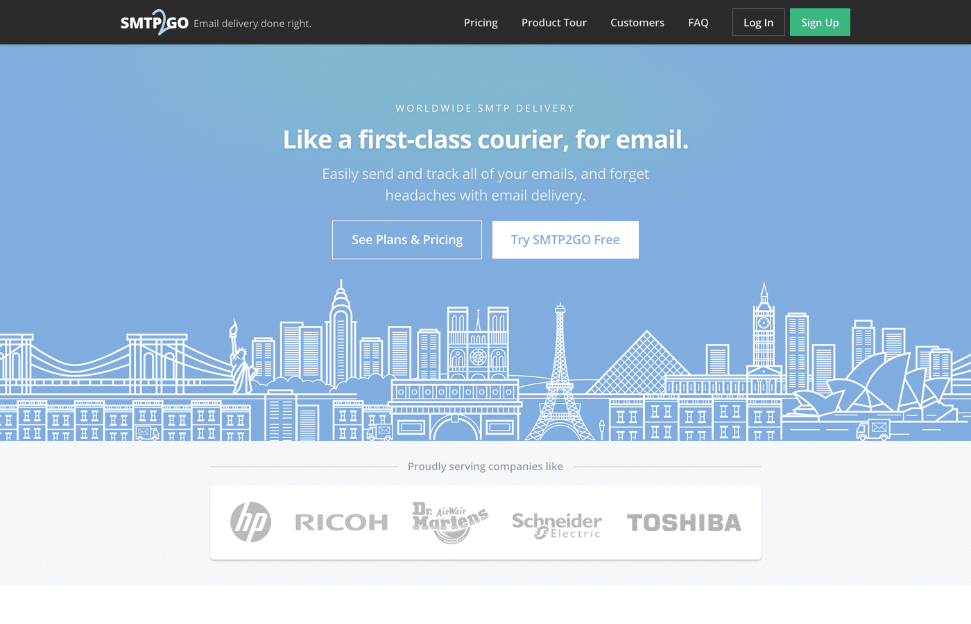 SMTP2GO homepage