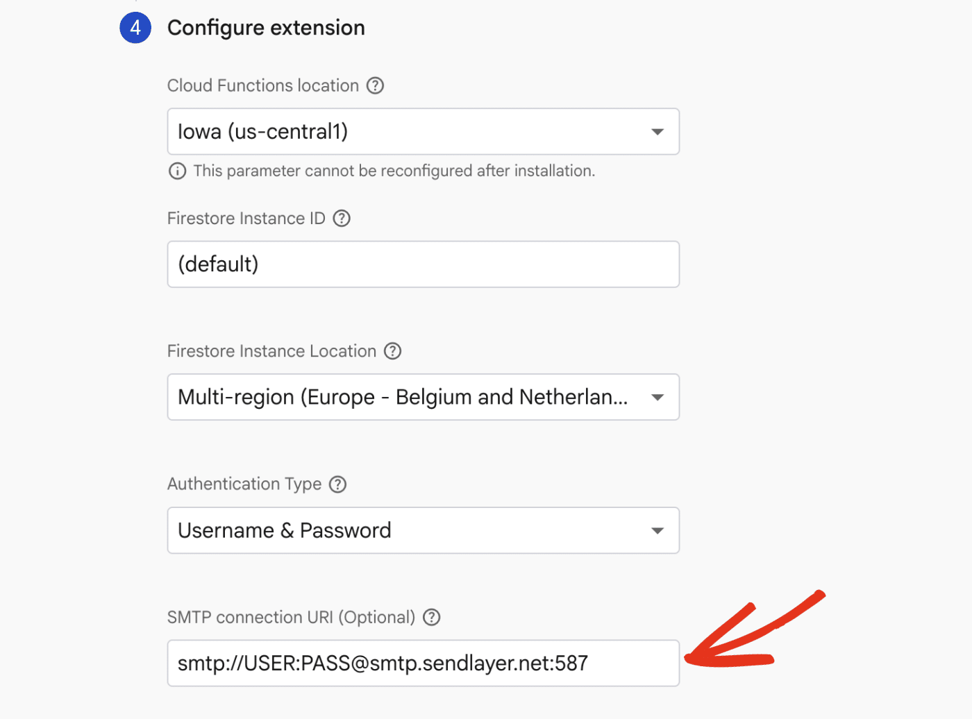 Set authentication type