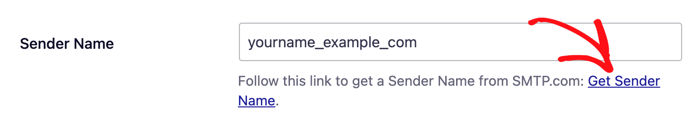 Click Get Sender Name