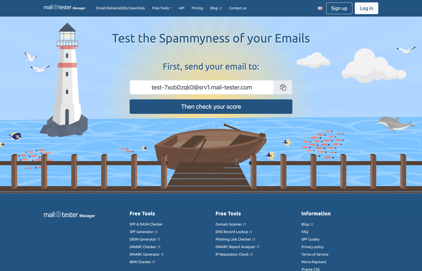 Mail-Tester homepage